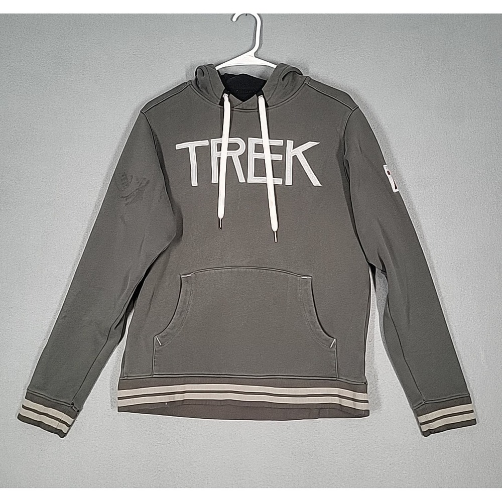Bontrager Hoodie Men's Small Gray Cotton‎ Blend TREK Logo Pullover EST 76 Casual